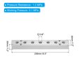 thumbnail image 2 of Uxcell 7 Way 9 Port Air Manifold, G1/2" G1/4" Air Hose Inline Air Manifold, Silver, 2 of 6