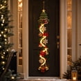 thumbnail image 4 of Light‑Up Felt Christmas Tree Christmas Decor, LED Warm Glow Hanging Ornament, Festive Indoor Door Wall Porch Holiday Hanger, 4 of 6
