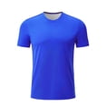 thumbnail image 4 of FINALGANG Mens Solid Color Crew Neck Short Sleeve TShirt With Smooth Stretch Slim Fit Quick Dry For Fathers Day Gift Gym Training Business Casual Wear Versatile Tee, 4 of 4