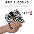 thumbnail image 4 of Small Wallet For Women Bifold Leather Pocket Coin Credit Card Holder With RFID Blocking Pure White Dark Black Pattern, 4 of 6