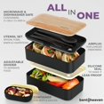 thumbnail image 2 of Caja DE ALMUERZO premium Bento BENTOHEAVEN 8 colores modernos 2 compartimentos a prueba DE fugas, 2 of 7