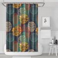 thumbnail image 1 of Rideaux de Douche Réutilisables Art Abstrait Rétro Floral Botanique (2), Doublure de Rideau de Douche Décorative en Polyester, Ensemble de Rideaux de Douche avec Encliquetage, 72x72 Pouces, 1 of 4
