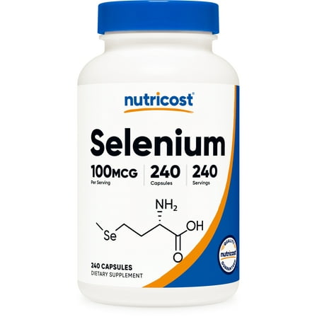 Nutricost Selenium Supplement 100mcg, 240 Capsules, Vegetarian, Gluten Free & Non-GMO