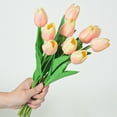 thumbnail image 4 of Joernso 10Pcs Artificial Tulip Flower with Stem Realistic Home Office Table Centerpiece Wedding Faux Flower Branch Fake Floral Arrangement Decoration Photo Prop, 4 of 8