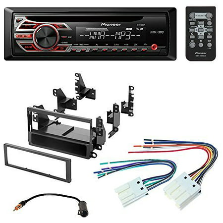Pioneer Aftermarket Car Radio Stereo CD Player Dash Install Mounting Kit + Stereo Wire Harness for Select Nissan Altima Frontier Xterra