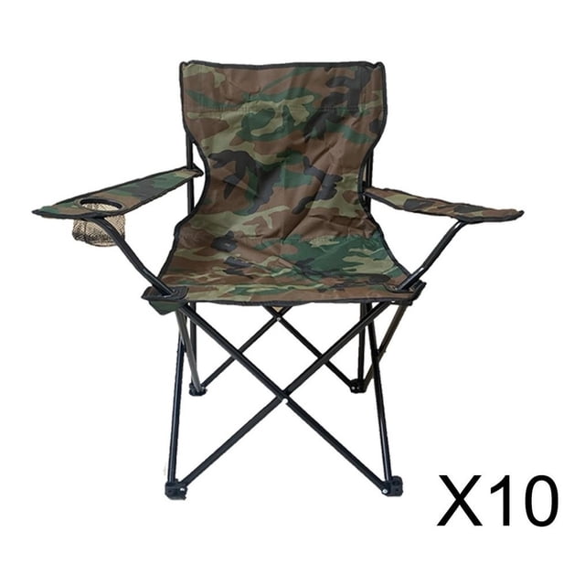 Silla Plegable Para Acampar Playa Pesca Y Exterior CJR 10 Pack Verde