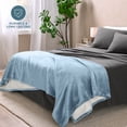 thumbnail image 4 of Bare Home Manta de Cama de Felpa Sherpa Mullida y Suave, Reversible, Liviana, Tamaño Matrimonial/queen, Azul Claro, 4 of 6
