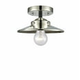 thumbnail image 1 of Innovations 284-1C-BPN-M1-PN-LED Railroad 1 Light Semi-Flush Mount part of the Nouveau Collection, Black Polished Nickel, 1 of 1