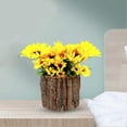 thumbnail image 4 of 3pcs Wood Bark Flower Pots Farmhouse Flower Buckets Wood Log Plant Containers, 4 of 4