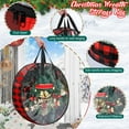thumbnail image 3 of Wreath Storage Bag 30 Inch, Garland Holiday Container with Buffalo Plaid Christmas Wreath Storage Box with Heavy Duty Handle and Clear Window for Xmas, 3 of 8