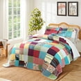 thumbnail image 6 of Greenland Home Fashions Renee Upcycle Remnant Fabric Authentic Patchwork Quilt Set, 3-Piece King, 6 of 8