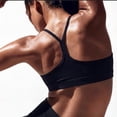 thumbnail image 2 of LOUMILEO Women's Sports Bras Y Back Padded Racerback Low Impact Spaghetti Thin Strap Workout Yoga Top, 2 of 8