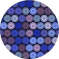 thumbnail image 1 of Ahgly Company Machine Washable Indoor Round Transitional Denim Dark Blue Area Rugs, 5' Round, 1 of 7