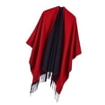 thumbnail image 2 of Chaqueta de Punto Bufanda Chal de Mujer Caliente Mantón Reversible con Poncho con Damas Regalos rojo Baoblaze Abrigo de chal cálido para mujer, 2 of 5