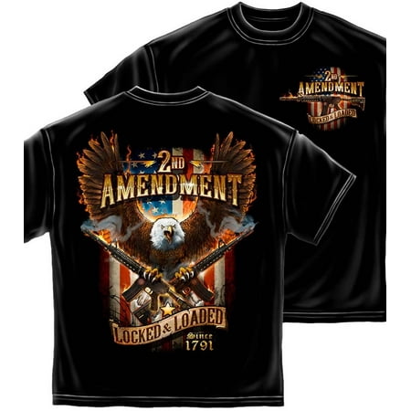 Short Sleeve Novelty - Misc. Novelty Clothing RN2313L Locked & Loaded Short Sleeve T-Shirt, Black - Large