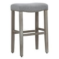 thumbnail image 2 of WestinTrends Lenox 29" upholstered nail head bar stool, Antique Gray/Gray, 2 of 8
