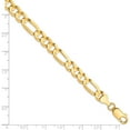 thumbnail image 2 of Luxurious Exquisite Graceful 10K 6.75mm Concave Figaro Chain Glistening Precious Feminine, 2 of 2