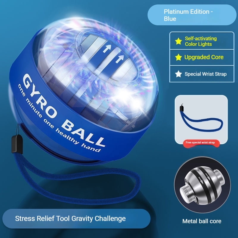 Wrist strength ball, magnetic luminous color light, finger grip device, gyroscope training, fitness, stress relief, grip strength ball
