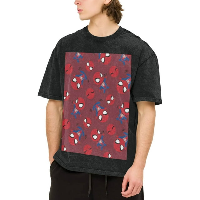 Spider-Man Vintage Washed Drop Shoulder Short Sleeve T-Shirt - Iron On