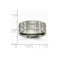 thumbnail image 6 of Grey Titanium Ring Band Wedding 8mm Brushed and Polished, 6 of 6