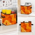 thumbnail image 7 of RATGDN Collapsible Fabric Cube Storage Bin with Double Handles for Living Room Bedroom Office Black - Orange Flowing Paint, 7 of 7