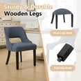 thumbnail image 3 of FANCROU Wooden Dining Chairs Set of 2, Modern Upholstered Fabric Side Chairs with Cutout Backrest and Wood Legs, Kitchen Dining Room, Navy, 3 of 6