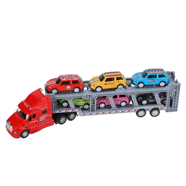 Transport Vehicles Toy, Removable Transporter Simulation Truck For 3 Years Old + White,Red,Black