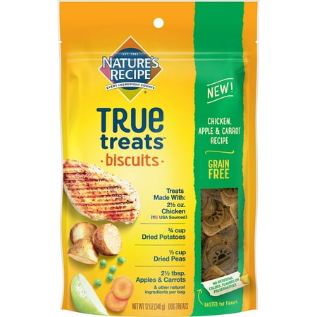 Nature's Recipe True Treats, Chicken, Apple, and Carrot Recipe, Grain Free, Dog Biscuits, 12 Ounce (Best Deep Fried Chicken Recipe)