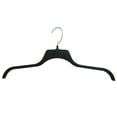 thumbnail image 4 of Hanger Central 25 Pack Recycled Black Heavy Duty Plastic Shirt Blouse Garment Hangers with Polished Metal Swivel Hooks, 17 inch, 4 of 7