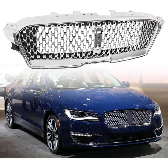 labwork Front Upper Grille Bumper Grille Chrome Replacement for 2017-2019 MKZ Sedan 4-Door