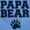 Carolina Blue, variant on Papa Bear Dad Father's Day Pawprint Mens Big & Tall Graphic Tank Top Brisco Brands 3X