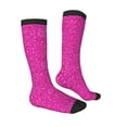 thumbnail image 3 of Easygdp Rose Red Glitter Soccer Socks Sport Knee High Socks Calf Compression Athletic Socks for Men and Women, 3 of 9