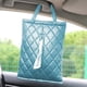 thumbnail image 4 of Caja de pañuelos para coche, diseño de rombos, cuero, colgante para el respaldo del asiento, caja de papel para coche y hogar, dos usos, bricolaje, accesorios para el interior del coche, 4 of 7
