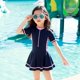 thumbnail image 1 of Traje de baño para niños, traje de baño de manga larga para niñas, traje de baño de estilo occidental lindo siamés de princesa coreana para niños grandes, 1 of 6