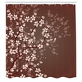 thumbnail image 2 of Ambesonne Japanese Shower Curtain, Sakura Bloom Spring Season, 69"Wx84"L, Pale Redwood, 2 of 4