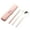 Pink, variant on Stainless Steel Portable Cutlery Set，Travel Utensils with Case, Portable Silverware Set，with Spoon, Fork, and Chopsticks, Reusable Storage Box，for School Work Office lunch (Pink)