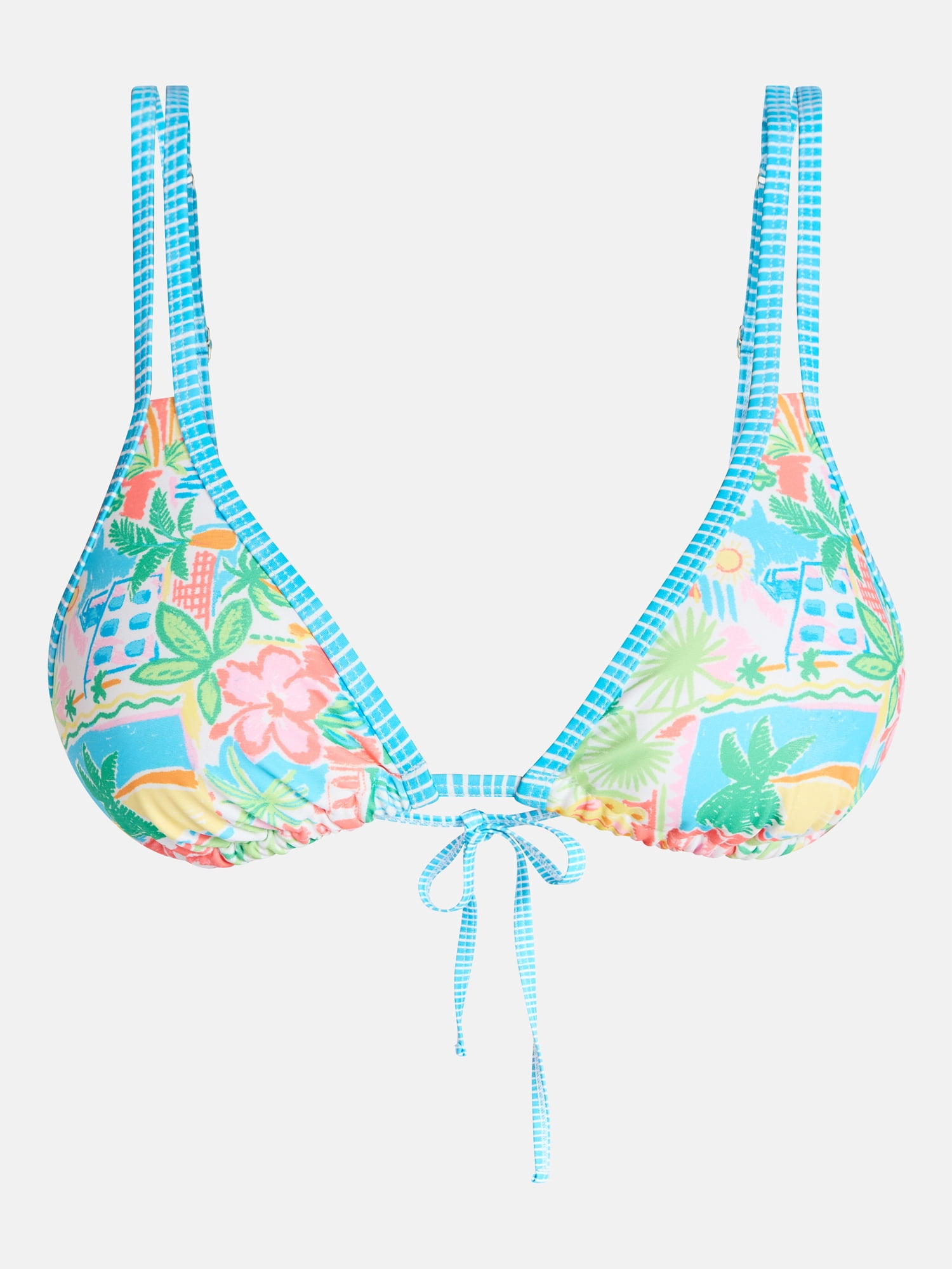 No Boundaries Triangle Halter&nbsp;Bikini Top, Women's XXS-XXL