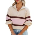 thumbnail image 1 of Suéteres para mujer Suéteres de otoño Moda Manga larga Cuello redondo Color a juego Tops sueltos Blusa de punto Odeerbi  ODB-5, 1 of 4