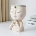 thumbnail image 4 of Figure Flower Pot, Female Face Statue Vase Planter Decorations for Indoor Home or Outdoor Garden Patio, 4 of 8