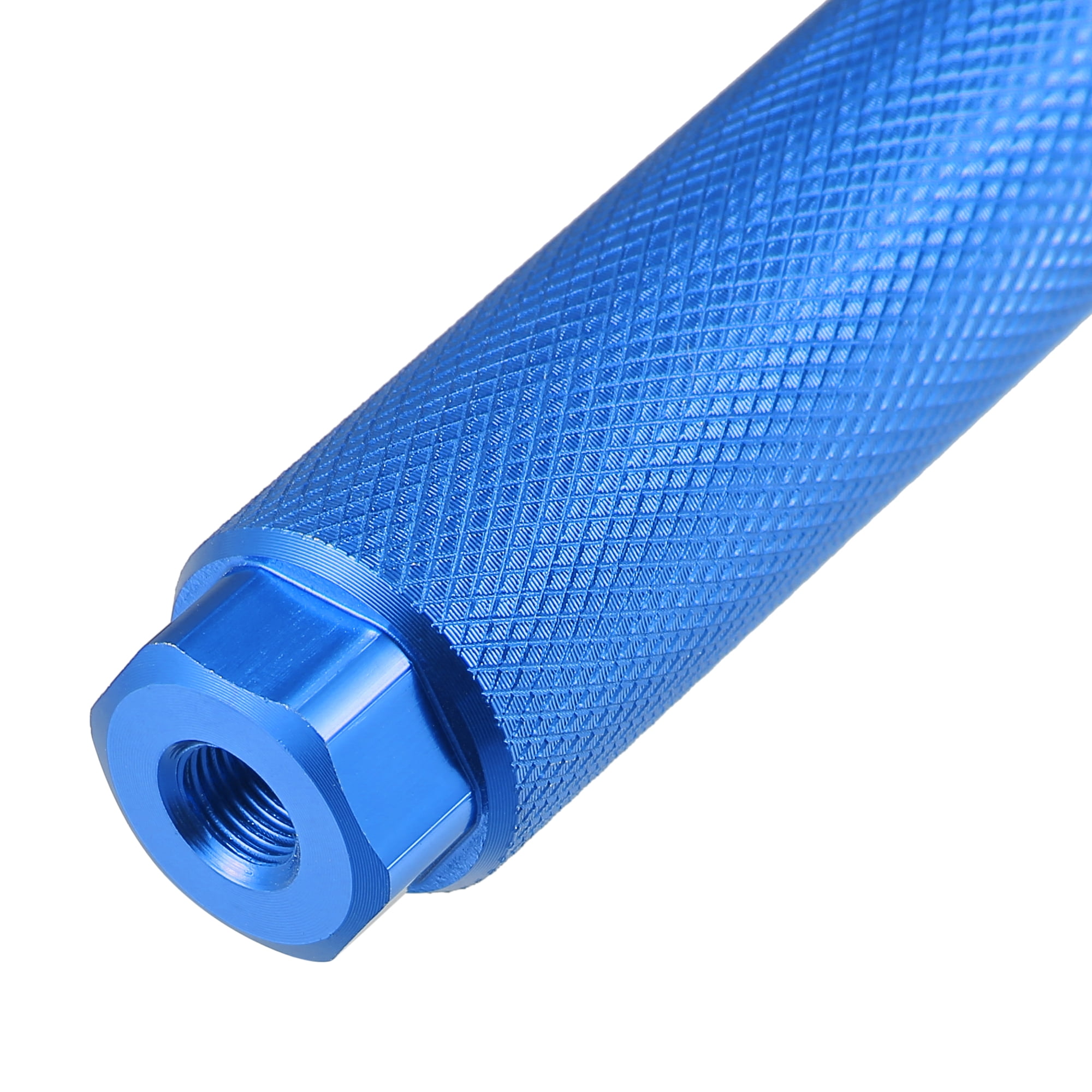 Unique Bargains Pair Aluminum Alloy Rear Foot Pegs Universal Bike Fit 3/8 Inch Axles Blue