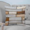 thumbnail image 4 of 18x18 Pillow Covers Set of 2, Brown Grey Vintage Throw Pillow Covers Decorative Couch Cushion Case, Retro Farmhouse Elegant Pastoral Microfiber Square Pillowcases for Bedroom Car Living Room, 4 of 7