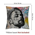 thumbnail image 4 of Graffiti Pillow Cushion Cover, Modern Grunge Wall Leisure Youth Urban Fashion Flower Special Pillow Cover with Girl and Text, Yellow Gray 1 Set of 2, Various Sizes, 4 of 7