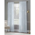thumbnail image 4 of Blue Dandelion Sheer Curtains 108 Inch Length 2 Panels Set Window Treatments, Spring Modern Minimalist Country Flower Rod Pocket Semi Curtains for Living Room/Bedroom/Kitchen Décor, 104"W x 108"L, 4 of 7