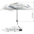 thumbnail image 3 of Compact Sun Umbrella Windproof Travel Umbrellas for Rain Strong Portable UV Protection Seagulls Flying, 3 of 8