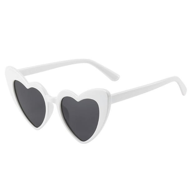 Gafas de sol con forma de corazón para mujer, modernas gafas de sol con forma de ojo de gato, estilo vintage, retro, bonitas y lindas