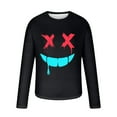 thumbnail image 4 of XFYSSS Fashion Casual Men's Printed Top Long Sleeved Round Neck And Smiling Face Printed Top Long Sleeve Round-Neck Blouses & Shirts, 4 of 4