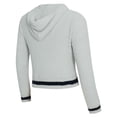 thumbnail image 2 of Women's Concepts Sport  Gray Las Vegas Raiders Whitley Long Sleeve Hoodie Top & Shorts Set, 2 of 3