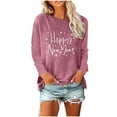 thumbnail image 2 of Sokhug Happy New Year 2026 Sweatshirts Women Merry Christmas Holiday Long Sleeve Pullover Tops New Years Eve Outfits, 2 of 6