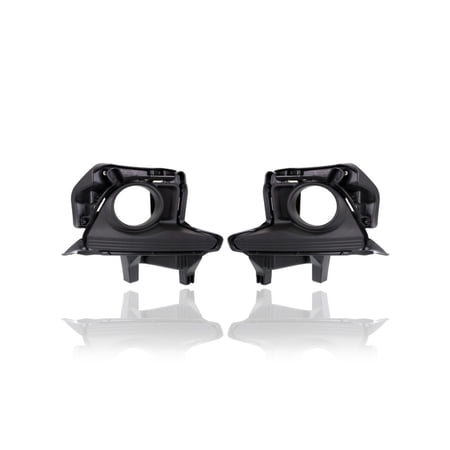 Fog Light Cover - Compatible/Replacement for 14-16 Toyota Highlander/Hybrid LE Plus/XLE-Only - With Fog Lamp Hole Without Daytime Running Light - Pair Left + Right Set - 520300E020 520400E020