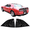 Gloss Black, variant on Ikon Motorsports Compatible with 08-23 Dodge Challenger Side Window Louver Scoop Cover - Carbon Fiber Print